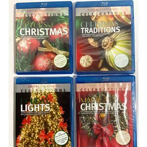 Lot 4 Christmas Blu-Rays Family Holiday Music with Enchanting Christmas Scenes!